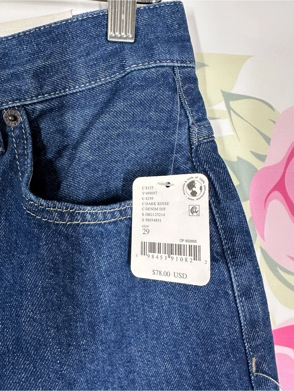 NEW Free People We The Free Montana Dark Rinse Blue Denim Jean Long Shorts 29